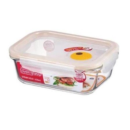LOCK & LOCK Lock & Lock LLG428T 21 oz Purely Better Vented Glass Food Storage Container; Clear LLG428T